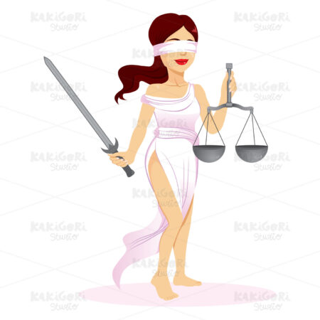Lady Justice Clipart Vector Illustration 04661