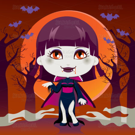Lady Vampire Clipart Vector Illustration 00713