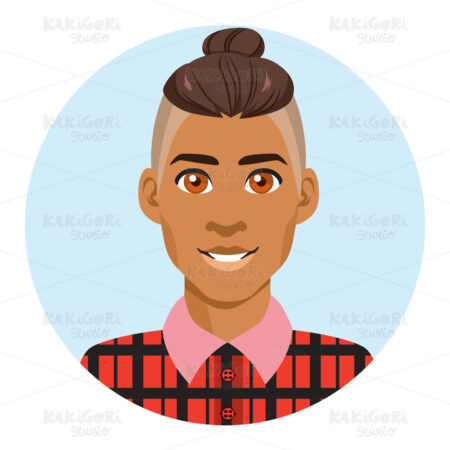 Latino Avatar Portrait Clipart Vector Illustration 03832