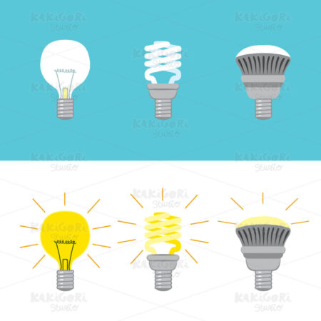 Light Bulb History Clipart Vector Illustration 02726