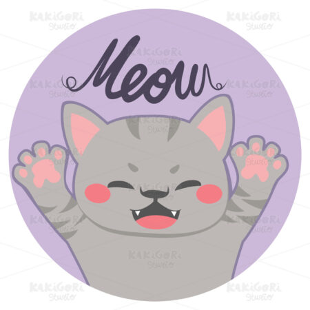 Little Cat Meow Clipart Vector Illustration 04015