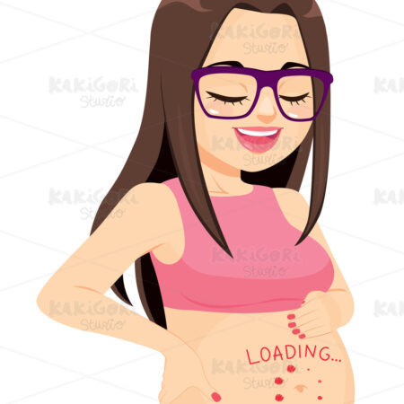 Loading Baby Growing Text Concept Clipart Vector Illustration 05094