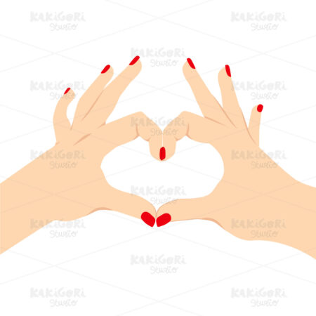 Love Heart Hand Sign Clipart Vector Illustration 01304