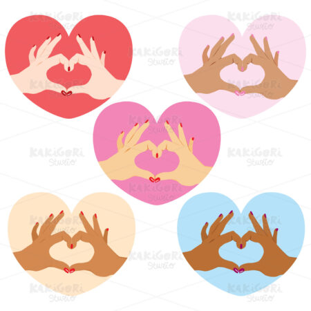 Love Symbol Hands Clipart Vector Illustration 04598