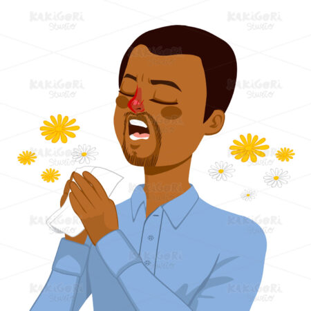Man Going To Sneeze Clipart Vector Illustration 02035