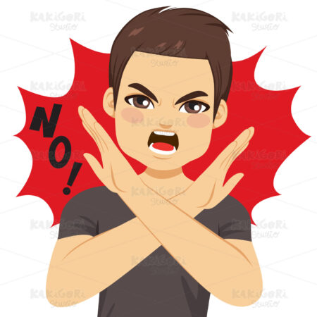 Man No Arms Clipart Vector Illustration 03206