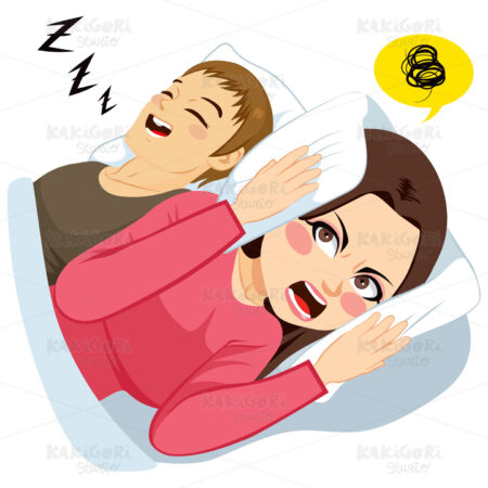 Man Snoring Noise Clipart Vector Illustration 02823