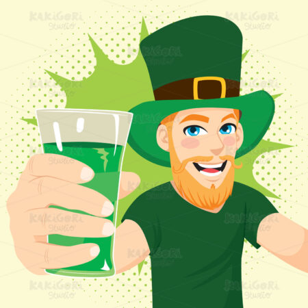 Man St Patrick Day Clipart Vector Illustration 03886