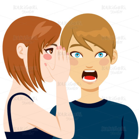 Man Surprised By Shocking News Clipart Vector Illustration 01377