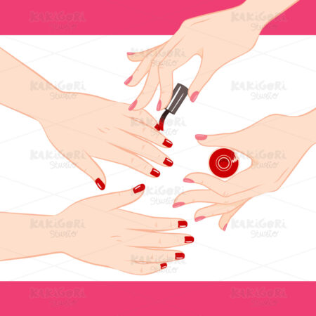Manicure Service Clipart Vector Illustration 03087