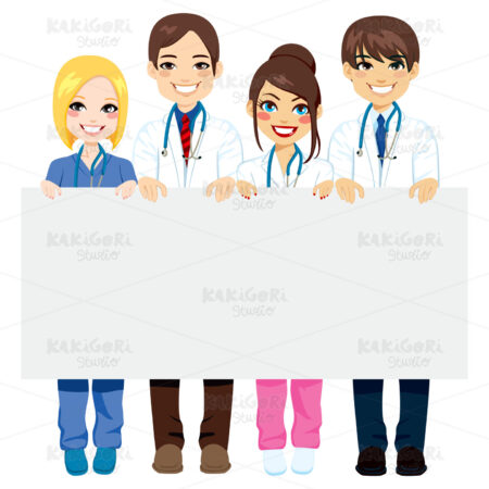 Medical Group Billboard Clipart Vector Illustration 01400