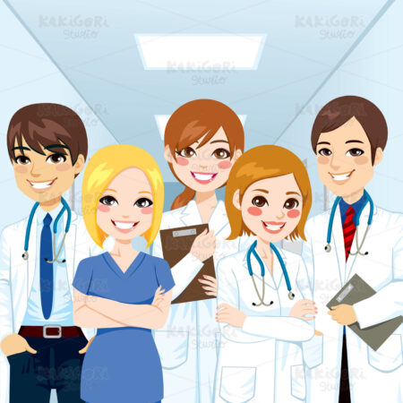 Medical Team Professionals Clipart Vector Illustration 01394