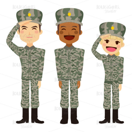 Military People Clipart Vector Illustration 03792