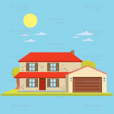 Modern House Clipart Vector Illustration 03552
