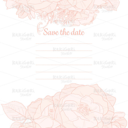 Monochrome Save The Date Template Clipart Vector Illustration 01964