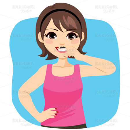 Mustache Woman Cancer Prostate Support Clipart Vector Illustration 04340