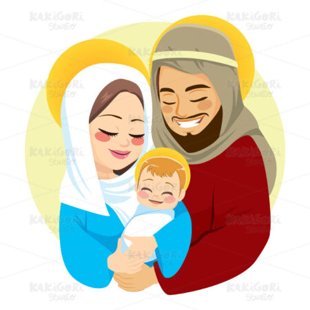 Nativity Jesus Birth Clipart Vector Illustration 04480