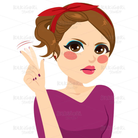 No Angry Woman Clipart Vector Illustration 04251