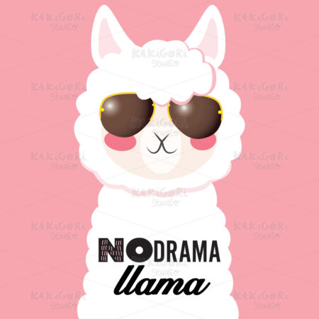 No Drama Llama Clipart Vector Illustration 04664
