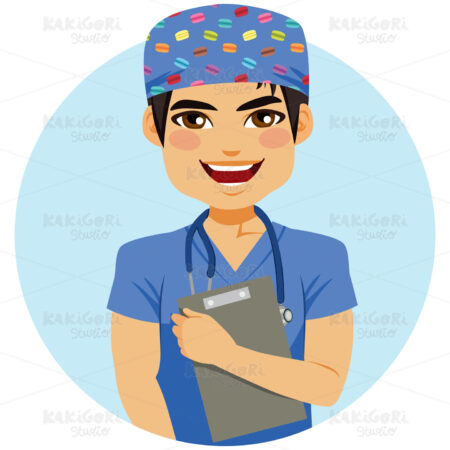 Nurse Man Clipart Vector Illustration 03898