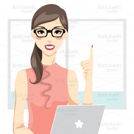 Office Woman Clipart Vector Illustration 00568