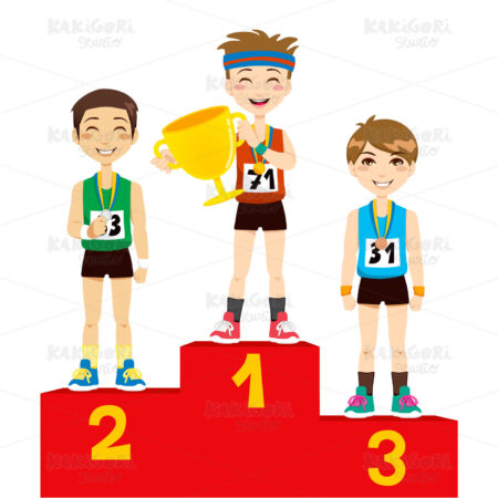 Olympic Winners Clipart Vector Illustration 00842