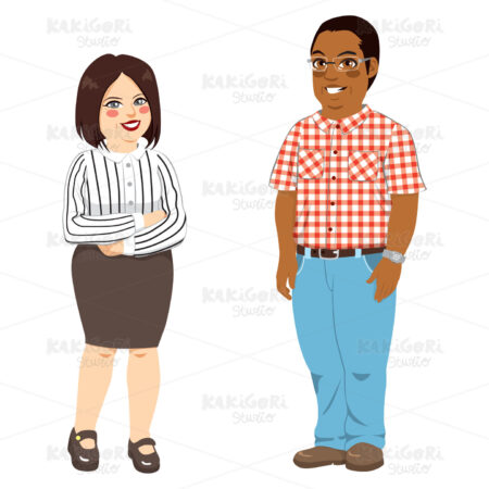 Overweight People Clipart Vector Illustration 04023