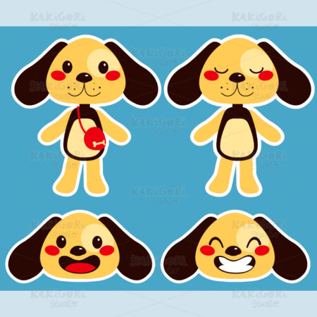 Paper Doll Dog Clipart Vector Illustration 01053