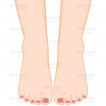Pedicure Feet Clipart Vector Illustration 03046