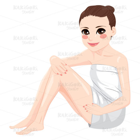 Perfect Body Skin Woman Clipart Vector Illustration 02135