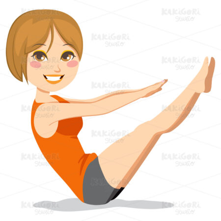 Pilates Exercise Clipart Vector Illustration 00516