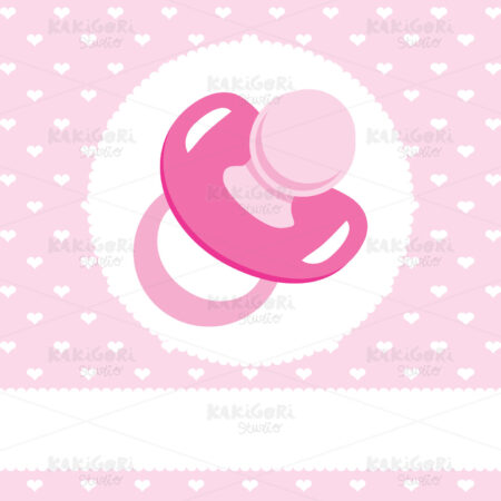 Pink Pacifier Design Clipart Vector Illustration 01084
