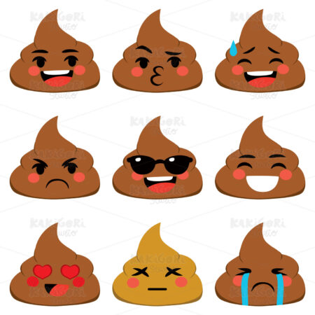 Poo Emoji Clipart Vector Illustration 03685