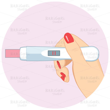 Positive Pregnancy Test Clipart Vector Illustration 03720
