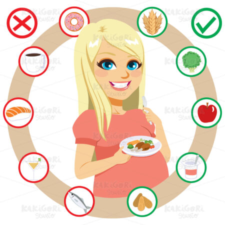 Pregnancy Diet Clipart Vector Illustration 03736