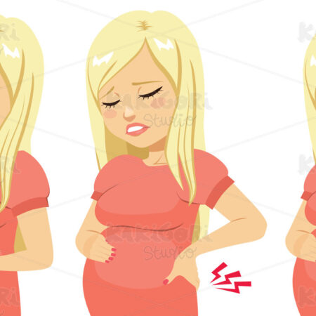 Pregnant Health Care Woman Issues Clipart Vector Illustration 05049