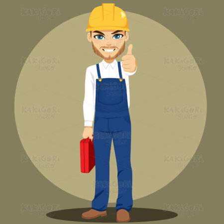 Professional Builder Man Clipart Vector Illustration 04500