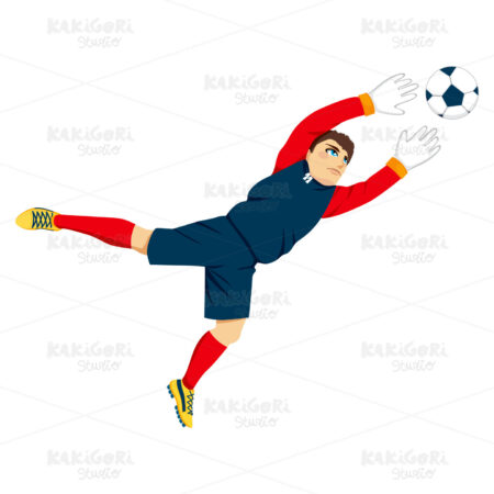 Professional Goal Keeper Clipart Vector Illustration 01411