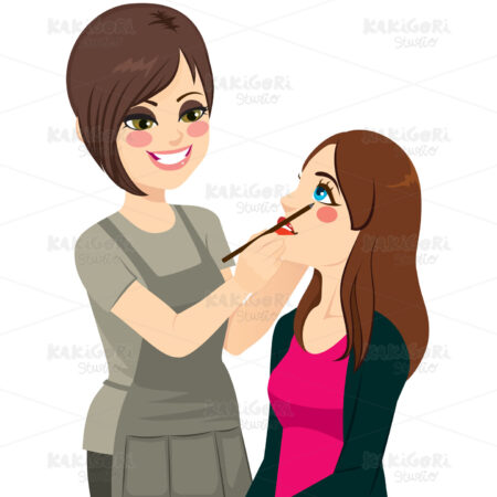 Professional Make up Artist Clipart Vector Illustration 04482