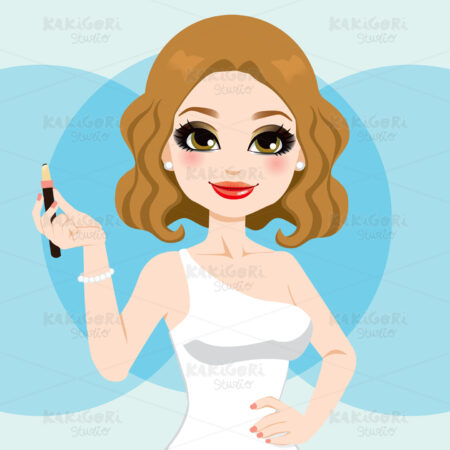 Professional Makeup Brush Clipart Vector Illustration 01036