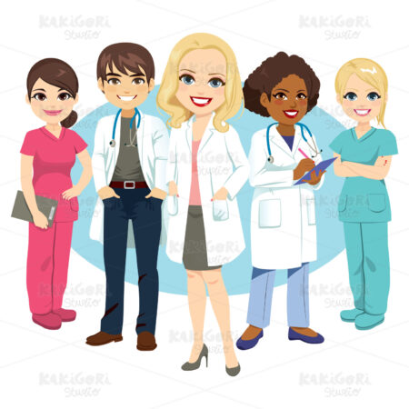 Professional Medical Staff Clipart Vector Illustration 04627