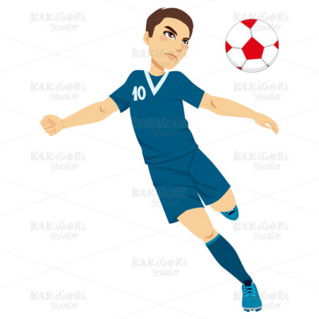 Professional Soccer Player Clipart Vector Illustration 01406