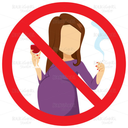 Prohibition Pregnant Woman Clipart Vector Illustration 03983