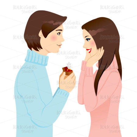 Proposing Marriage Clipart Vector Illustration 00908