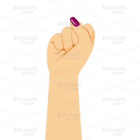 Protesting Women Fist Clipart Vector Illustration 03798