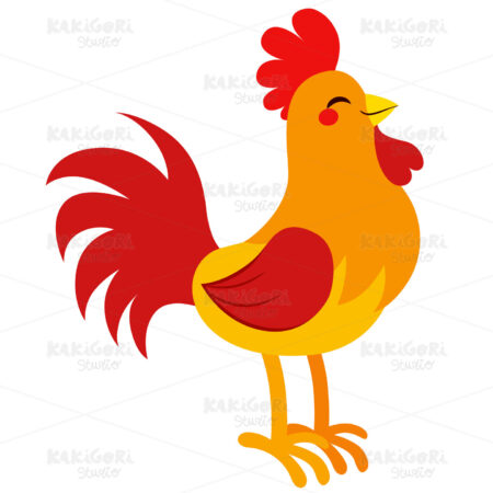 Proud Rooster Clipart Vector Illustration 03159