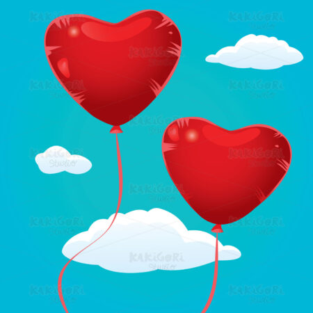 Red Valentine Balloon Clipart Vector Illustration 04655