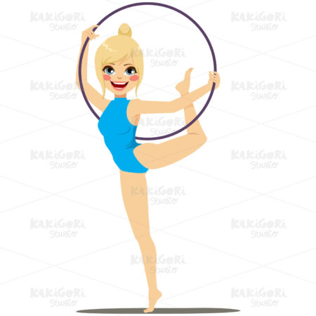 Rhythmic Gymnastics Hoop Clipart Vector Illustration 04116