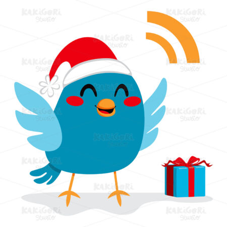 Santa Claus Bird Clipart Vector Illustration 01007