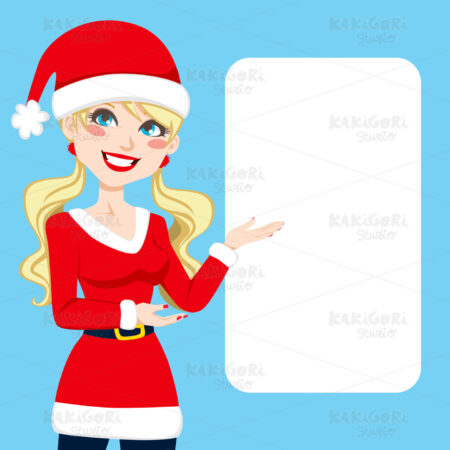 Santa Claus Blonde Clipart Vector Illustration 00985